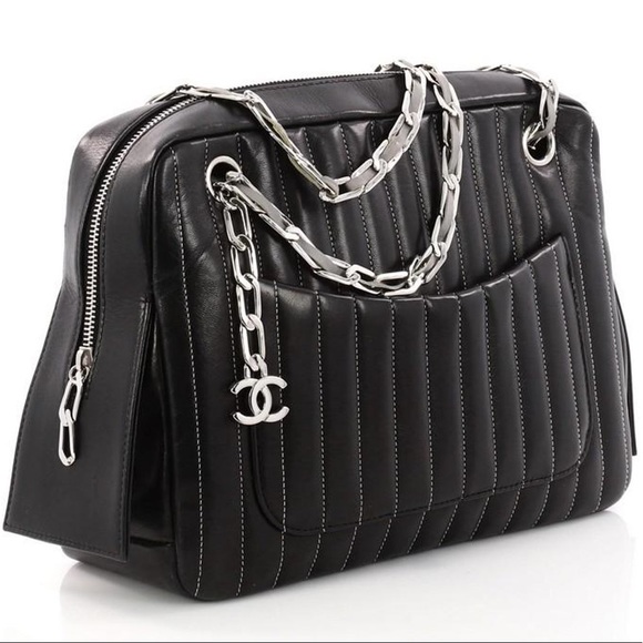 CHANEL Quilted Vertical Mademoiselle Camera Case - Picture 2 of 16